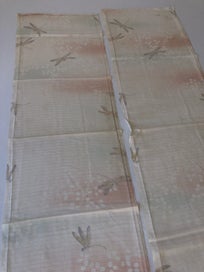 Listing 14 of 17 for Vintage Japanese Light Weight Silk Dragonfly Fabric Pieces