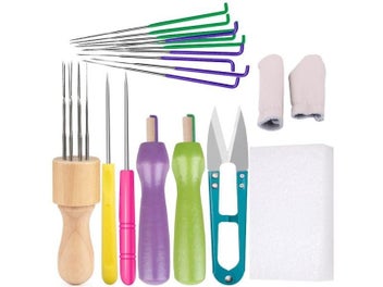 Listing 1 of 9 for MIUSIE Wool Felt Kit Needle Felting Tool Wool Fibre Felt Fabric DIY Handmade