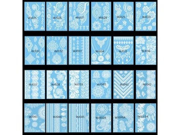 Listing 5 of 8 for 1pc Trendy Fake Flower Waterproof Tatoo WM-LS1006 Temporary White For Women