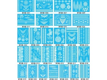 Listing 6 of 8 for 1pc Trendy Fake Flower Waterproof Tatoo WM-LS1006 Temporary White For Women