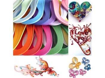 Listing 4 of 9 for Quilling Paper For DIY Hand Craft Monochrome Origami Paper Home Party Event