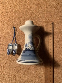 Listing 1 of 2 for Blue and white delft clogs and candlestick