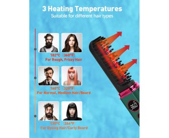 Listing 3 of 6 for Cordless Hair Straightening Brush, Ceramic Beard Straightening Heat Brush, Fa