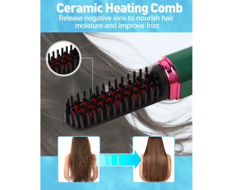 Listing 5 of 6 for Cordless Hair Straightening Brush, Ceramic Beard Straightening Heat Brush, Fa