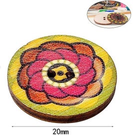 Listing 12 of 12 for Floral Wooden Buttons 20mm 200pcs