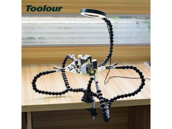 Listing 3 of 9 for Toolour Table Clamp Soldering Helping Hand Third Hand Tool Soldering Station