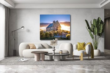 Listing 1 of 3 for Rokit Wall Art. Church of Good Shepherd Sunrise Tekapo.