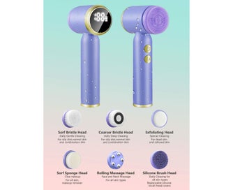 Listing 4 of 6 for 6 in 1 Face Brushes for Cleansing and Exfoliating,Spin Facial Cleansing Brush