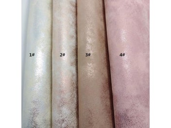 Listing 3 of 8 for 3PCS 21X29CM Synthetic Leather Metallic Gold And Silver PU Leather Fabric For