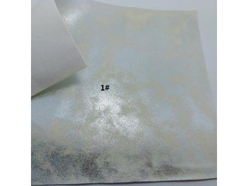 Listing 6 of 8 for 3PCS 21X29CM Synthetic Leather Metallic Gold And Silver PU Leather Fabric For