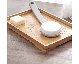 Listing 10 of 10 for Body Brush Shower Scrubber Lotion Applicator Sponge Bath Back Brush Long Hand