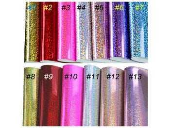Listing 3 of 7 for Iridescent Holographic Mirror Faux Synthtic Leather Fabric For Earring Bowes