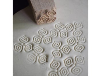 Listing 7 of 9 for Pottery Stamps Wood Blocks DIY Emboss Modeling Ceramic Texture Clay Tools