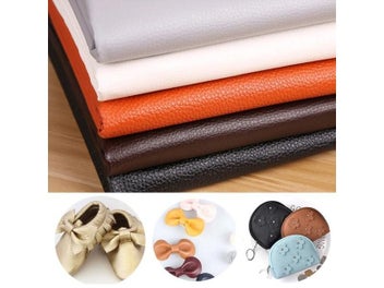 Listing 5 of 8 for 20x15CM PU Artificial Leather Fabric Solid Color Faux Leather Handmade Bag