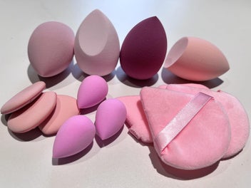 Listing 8 of 9 for Makeup Sponges Triangle Puff Liquid Cream Powder Makeup Eggs Pink 20 Pieces Set