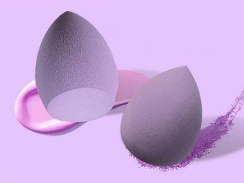 Listing 7 of 7 for Makeup Sponges Triangle Puff Liquid Cream Powder Makeup Eggs Purple 15 Pieces