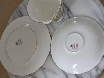Listing 12 of 19 for Queen Anne Trios and Saucer - Minor Damage