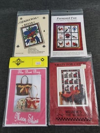 Listing 2 of 11 for 4 Quilting Patterns -The Bow Bag -Farmyard Fun -Christmas Bells & Cats