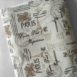 Listing 2 of 6 for Cotton Linen Craft Fabric Vintage 1x1.5M