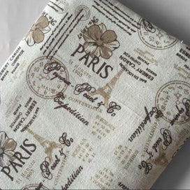 Listing 6 of 6 for Cotton Linen Craft Fabric Vintage 1x1.5M