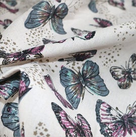 Listing 3 of 6 for Cotton Linen Fabric Butterfly 1x1.5M