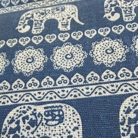 Listing 4 of 5 for Cotton Linen Craft Fabric Elephant 1x1.5M