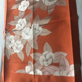 Listing 15 of 18 for Vintage Japanese Woven Silk Floral Obi Fabric Panel