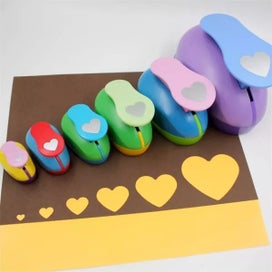 Listing 3 of 9 for 8/16/25/38/50mm Random Color Heart Punch DIY Embossing Punches Scrapbooking