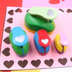 Listing 5 of 9 for 8/16/25/38/50mm Random Color Heart Punch DIY Embossing Punches Scrapbooking