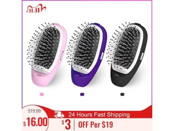 Listing 4 of 9 for Ionic Hair Brush Portable Electric Magic Negative Ion Hair Comb Anti-static