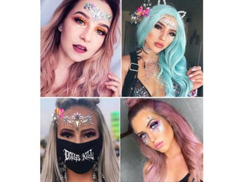 Listing 5 of 9 for 3D Sexy Face Tattoo Stickers Temporary Tattoos Glitter Fake Tattoo Rhinestones