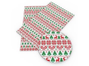 Listing 7 of 9 for David Accessories 20*33cm Christmas Ordinary Faux Synthetic Leather Fabric DIY