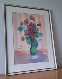 Listing 4 of 20 for +++ BEAUTIFUL FLORAL WATERCOLOUR PAINTING +++
