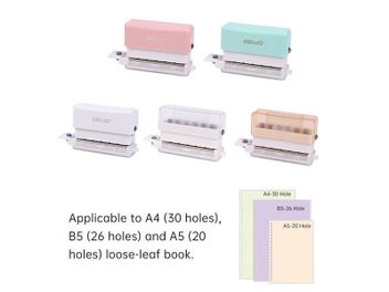 Listing 5 of 8 for KW-triO 6-Hole Paper Punch Handheld Mini Puncher Support Multiple 20/26/30 Hole