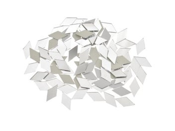 Listing 3 of 6 for 100PCS Glass Mirror Mosaic Tiles Bulk Diamond Shape DIY Craft Handcrafted