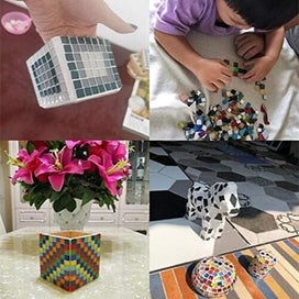 Listing 4 of 8 for Glass Mosaic Tiles 100pcs DIY Crafts Art Pack