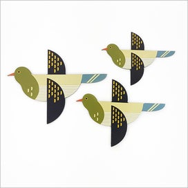 Listing 2 of 2 for Folk Kereru Bird Wall Set