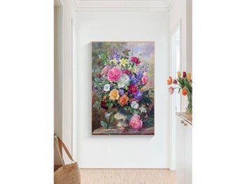 Listing 7 of 9 for CHENISTORY Oil Painting By Number Flower Wall Art Unique Gift DIY Frame Picture