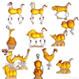 Listing 3 of 9 for 12 Style Animal Shaped Novelty Design Wine Bottle Lead-free Glass Barware Men