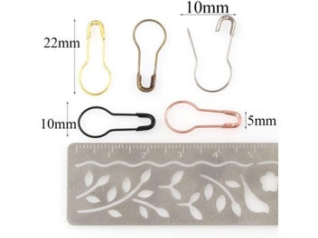 Listing 5 of 8 for 1000PC 1 BOX Gourd Shape Safety Pins Metal Clips Gourd Pins Knitting Cross