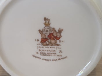 Listing 4 of 5 for Royal Doulton " Bunnykins " Cup - Golden Jubilee 1984 - Made in England