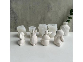 Listing 4 of 9 for Multi-style Rabbit Silicone Candle Mold Easter Animal Cute Rabbit Aromatherapy