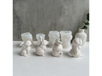 Listing 5 of 9 for Multi-style Rabbit Silicone Candle Mold Easter Animal Cute Rabbit Aromatherapy