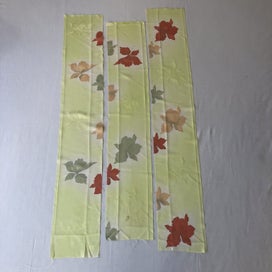 Listing 3 of 14 for Vintage Japanese Silk Floral Fabric Pieces x3 Kimono Panels