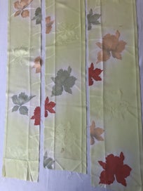 Listing 5 of 14 for Vintage Japanese Silk Floral Fabric Pieces x3 Kimono Panels