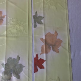 Listing 7 of 14 for Vintage Japanese Silk Floral Fabric Pieces x3 Kimono Panels