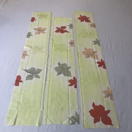 Listing 13 of 14 for Vintage Japanese Silk Floral Fabric Pieces x3 Kimono Panels