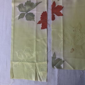 Listing 11 of 14 for Vintage Japanese Silk Floral Fabric Pieces x3 Kimono Panels