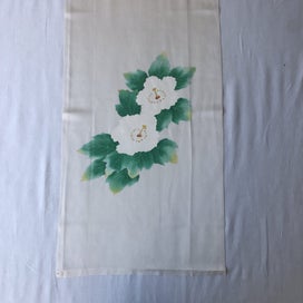 Listing 5 of 14 for Vintage Japanese Printed Floral Silk Fabric Piece Kimono Panel