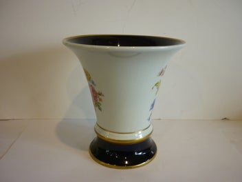 Listing 5 of 9 for CZECHOSLOVAKIA ROYAL DUX HAND PAINTED TRUMPET VASE.